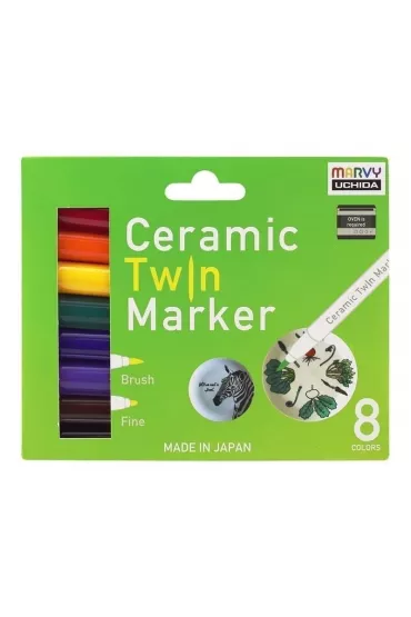 Marvy Markery do ceramiki i porcelany Primary 8 kolor�w