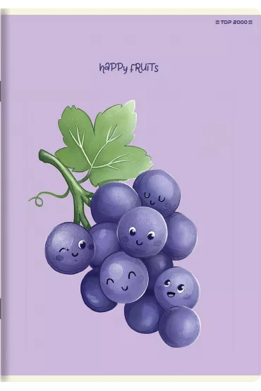 Top-2000 Zeszyt A5 Fruits kratka, 70g 32 kartki