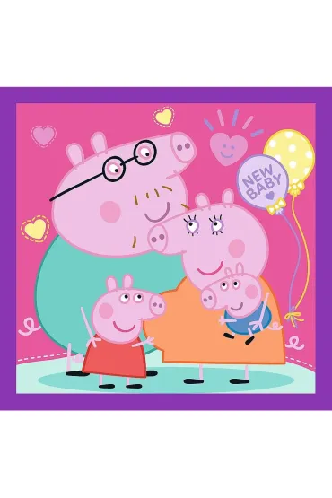 Puzzle 3w1 Zwyczaje �winki Peppy Trefl