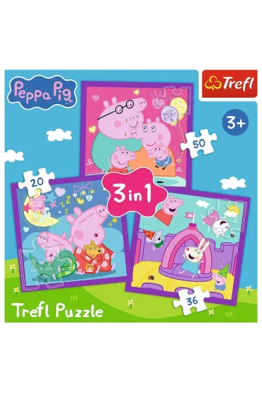 Puzzle 3w1 Zwyczaje �winki Peppy Trefl