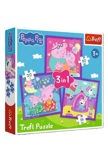 Puzzle 3w1 Zwyczaje �winki Peppy Trefl