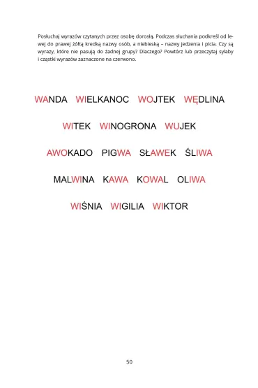�wiczenia wprowadzaj�ce i utrwalaj�ce g�oski F, W - Magdalena Maniecka