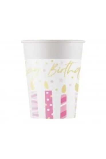 Godan Talerzyki papierowe Birthday Candles 23cm 8 szt.