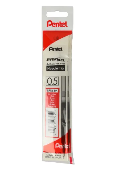 Pentel Wk�ad do cienkopisu kulkowego EnerGel czerwony LRN5-BP3BPL 3 sztuki folia