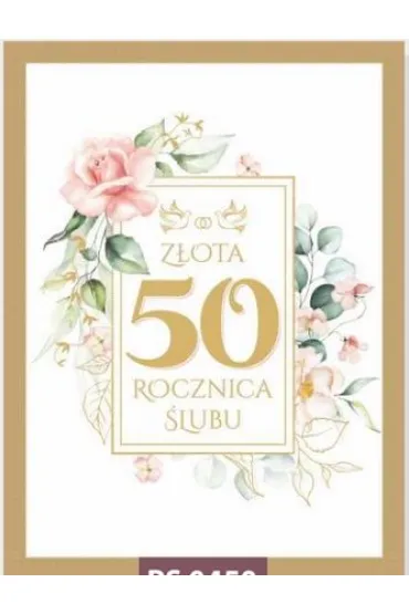 Art Nuvo Karnet 50 rocznica �lubu, z�ota RS 0450