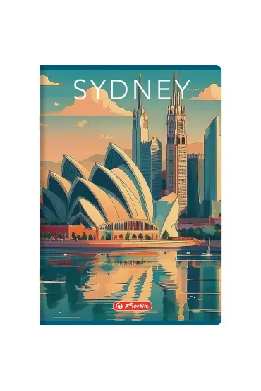 Herlitz Zeszyt A4 Retro City z marginesem linia 96 kartek