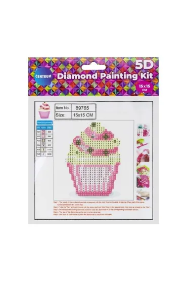 Panta Plast Diamentowa mozaika 5D - Babeczka 15x15cm