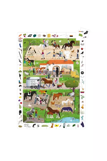 Puzzle obserwacyjne 84 el. Stadnina koni Bright Junior Media
