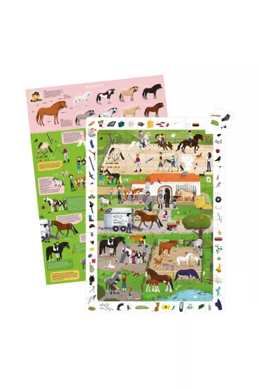 Puzzle obserwacyjne 84 el. Stadnina koni Bright Junior Media