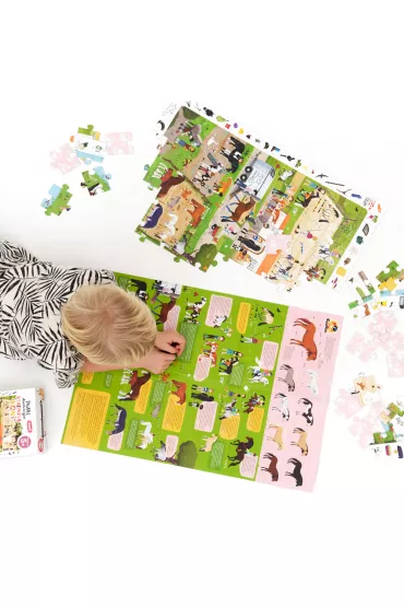 Puzzle obserwacyjne 84 el. Stadnina koni Bright Junior Media