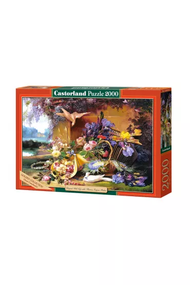 Puzzle 2000 el. Copy of Elegant Still Life with Flowers, Eugene Bidau Castorland