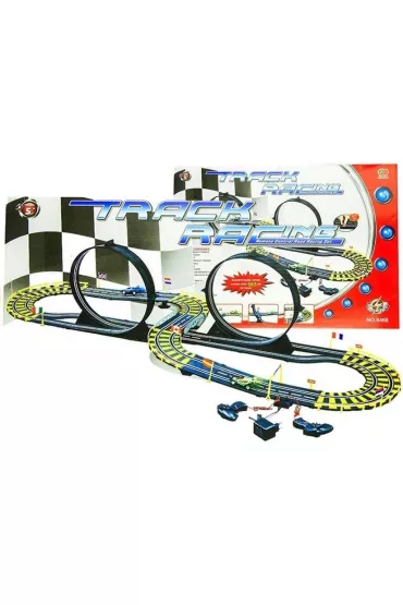 Tor samochodowy Track Racing dwa auta 565cm LeanToys