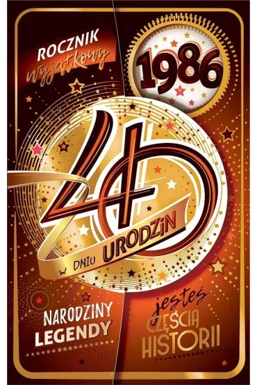 AbCard Kartka okoliczno�ciowa Urodziny 40