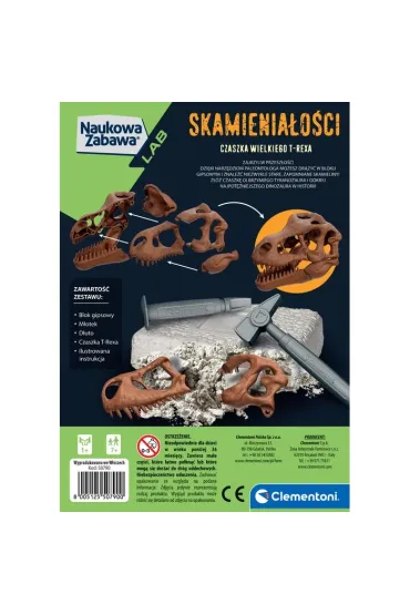 Skamienia�o�ci - Czaszka wielkiego T-Rexa Clementoni