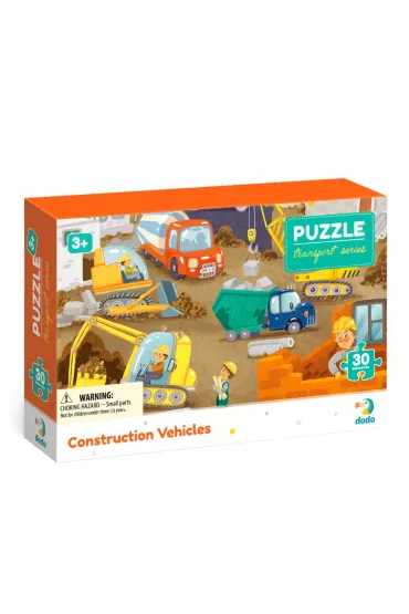 Puzzle 30 el. Profesje. Maszyny budowlane Dodo