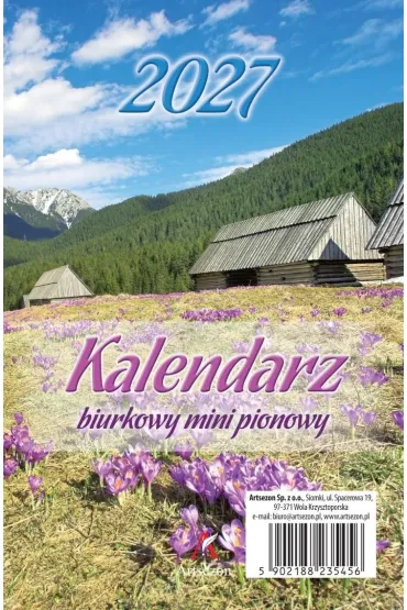 Kalendarz 2027 biurkowy mini pionowy MIX