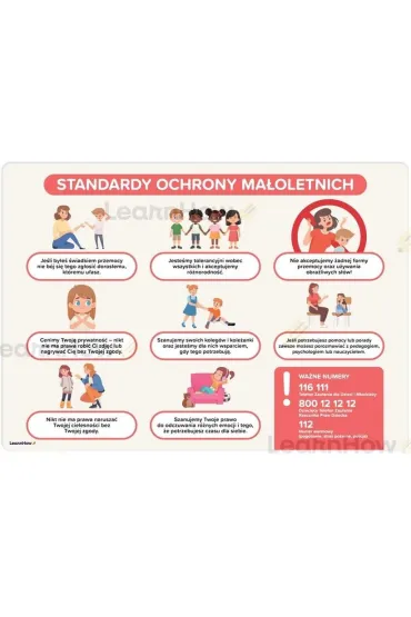 LearnHow Plakat edukacyjny - Ochrona ma�oletnich A3