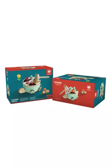 Gra motoryczna ��w Drewniana wbijanka - 18 m+ Top Bright