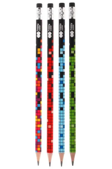 Happy Color, O��wek tr�jk�tny z gumk� 2B - Pixi Blox, 1 szt