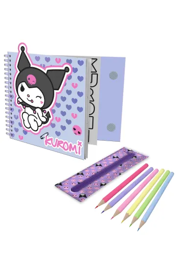 KIDS EUROSWAN Zestaw kreatywny w saszetce 6 kredek Kuromi KU00004