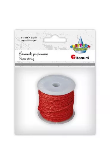 Titanum Sznurek papierowy czerwono-z�oty 2mm x 10m 10 m