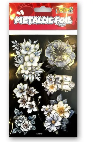 Naklejki foliowe Metalic Double Flowers PENMATE