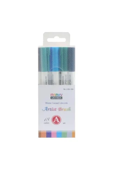 Marvy Flamastry Artist Brush 18 kolor�w