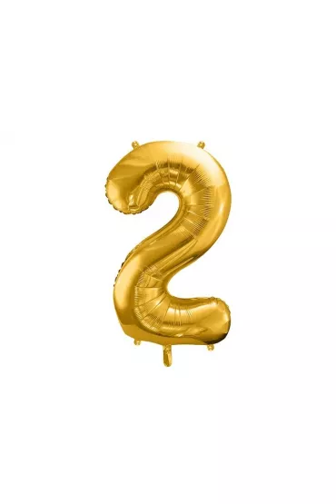 PartyDeco Balon foliowy 2 z�oty 86cm