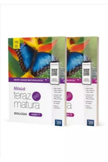 Nowa Teraz matura. Biologia. Zbi�r zada� maturalnych. Cz�� 1 i 2. Do matury 2023/2024 - Jacek Paw�owski, Anna Tyc, Bart�omiej Gr�dzki, Agnieszka Krotke