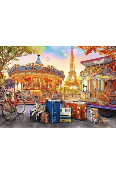 Puzzle 500 el. Wakacje w Pary�u Trefl