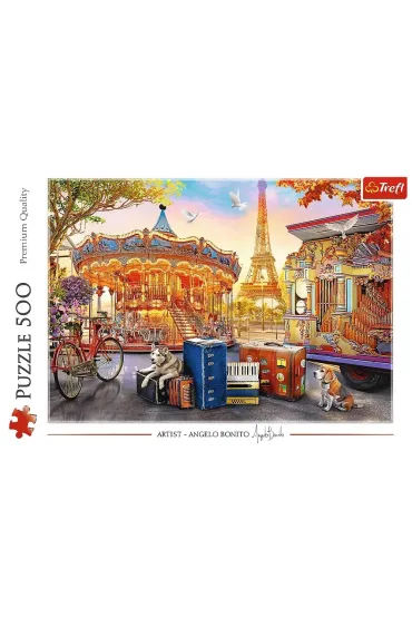 Puzzle 500 el. Wakacje w Pary�u Trefl