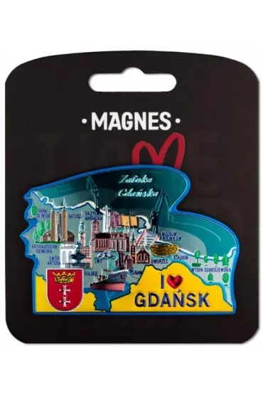 Pan Dragon Magnes I love Poland Gda�sk ILP-MAG-A-GD-35