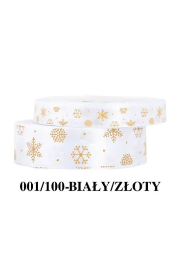 Pogotowie Florystyczno �lubne Wst��ka satynowa �nie�ynki 25mm/22mb