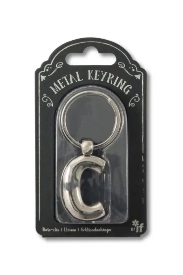 If Silver Letter Keyring - brelok do kluczy litera C