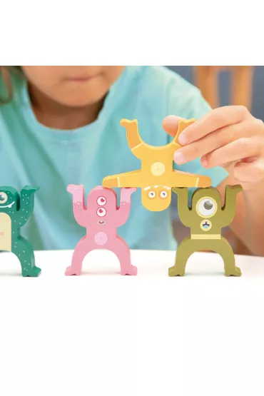 Figurki do uk�adania Wie�y kosmit�w, drewniana zabawka edukacyjna Milan