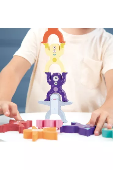 Figurki do uk�adania Wie�y kosmit�w, drewniana zabawka edukacyjna Milan