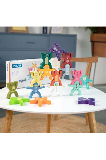 Figurki do uk�adania Wie�y kosmit�w, drewniana zabawka edukacyjna Milan