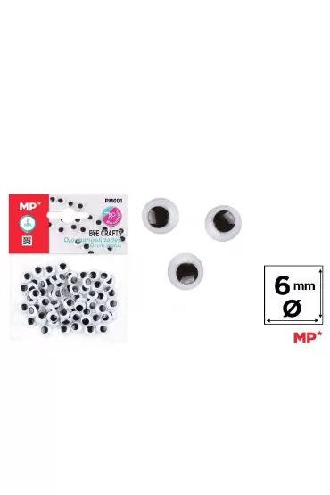 Mp Main Paper Oczy ruchome samoprzylepne 6mm