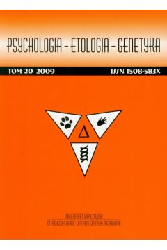 Psychologia etologia genetyka T 20/2009