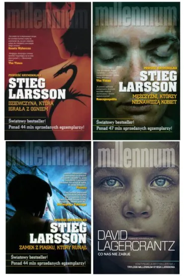 Pakiet Millennium. Tomy 1-4: M�czy�ni, kt�rzy nienawidz� kobiet, Dziewczyna, kt�ra igra�a z ogniem, Zamek z piasku, kt�ry run��, Co nas nie zabije - David Lagercrantz, Stieg Larsson