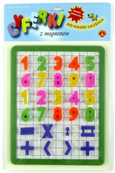 Cyferki z magnesem na tablicy
