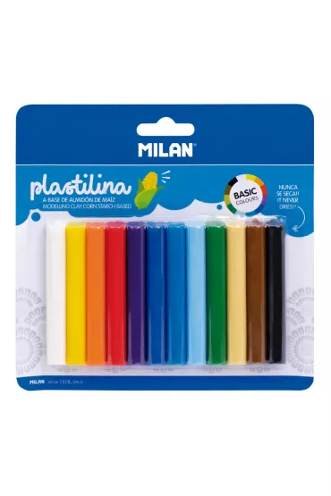 Milan Plastelina Basic 12x11g