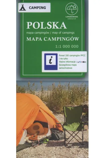 Polska. Mapa camping�w w skali 1:1 000 000
