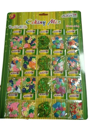 Aliga Cekiny pastelowe na planszy 20x2g