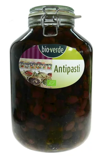 Oliwki czarne kalamata bez pestek z zio�ami w oleju (s�oik) - bio-verde 4.6 kg Bio