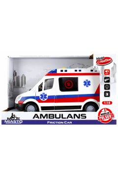 Auto ambulans na baterie w pudeku Mega Creative