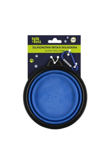 Miska dla zwierz�t silikonowa sk�adana niebieska 13cm TRIK&ROLL 560718
