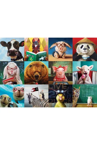 Puzzle 1000 el. �mieszne zwierz�ta, L.Hefferna Eurographics