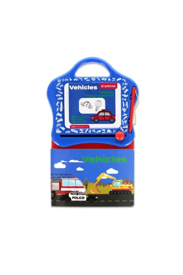 Tablica magnetyczna z  ksi��eczka do nauki rysunk�w Vehicles STARPAK 552504