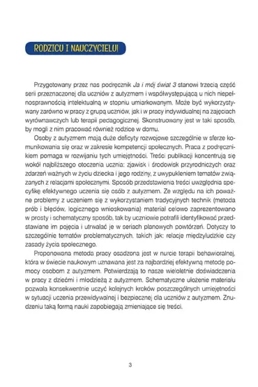 Ja i m�j �wiat 3. Lekcje dla uczni�w z autyzmem i specjalnymi potrzebami edukacyjnymi. Podr�cznik. Cz�� 2. Wydanie rozszerzone